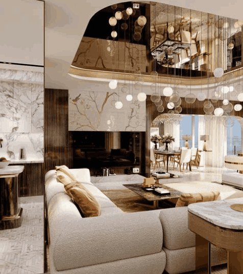 Biltmore Residences penthouse living room
